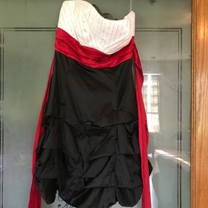 White and Black Homecoming Dress
